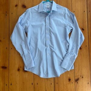 Brooks Brothers Slim Fit Blue Non-Iron Dress Shirt 16.5-35